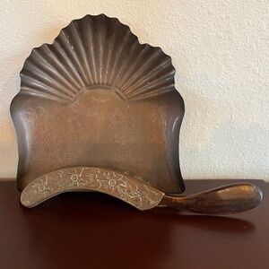 Late 1800's Antique Dustpan and Brush, made in England
